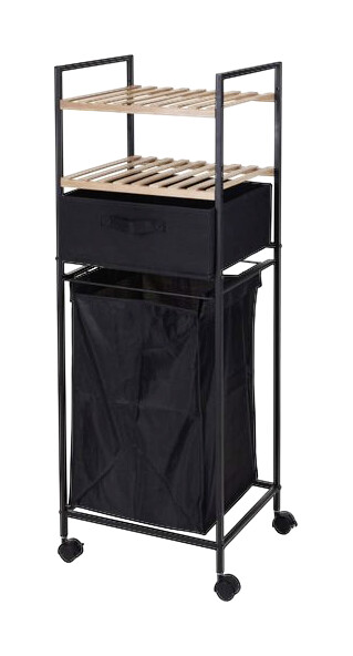 Wäschewagen schwarz Bambus B/H/T: ca. 38x105x33 cm Wäschewagen schwarz Bambus B/H/T: ca. 38x105x33 cm