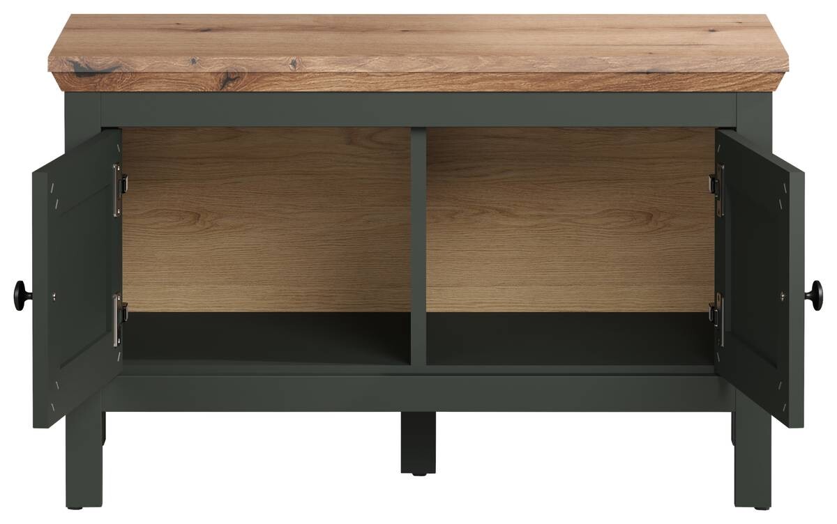 Sitzbank Stanton tannengrün Eiche Evoke Coast Nachbildung B/H/T: ca. 77x48x39 cm