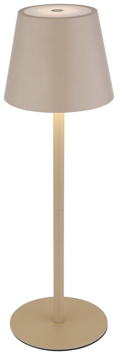 GLOBO LED-Tischleuchte sand Opal schwarz Kunststoff Metall H/D: ca. 36x11,5 cm 1 Brennstellen