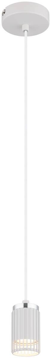 GLOBO Pendelleuchte weiß Metall Aluminium H/D: ca. 120x10 cm GU10 1 Brennstellen