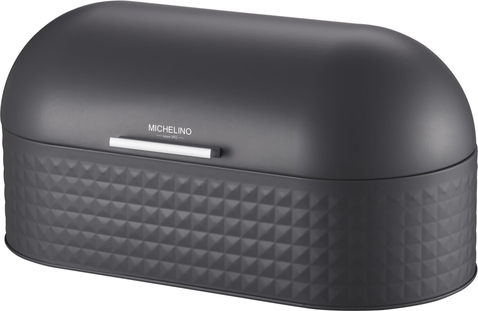 MICHELINO Brotkasten grau Aluminium B/H/L: ca. 21,5x22x43,5 cm MICHELINO Brotkasten grau Aluminium B/H/L: ca. 21,5x22x43,5 cm