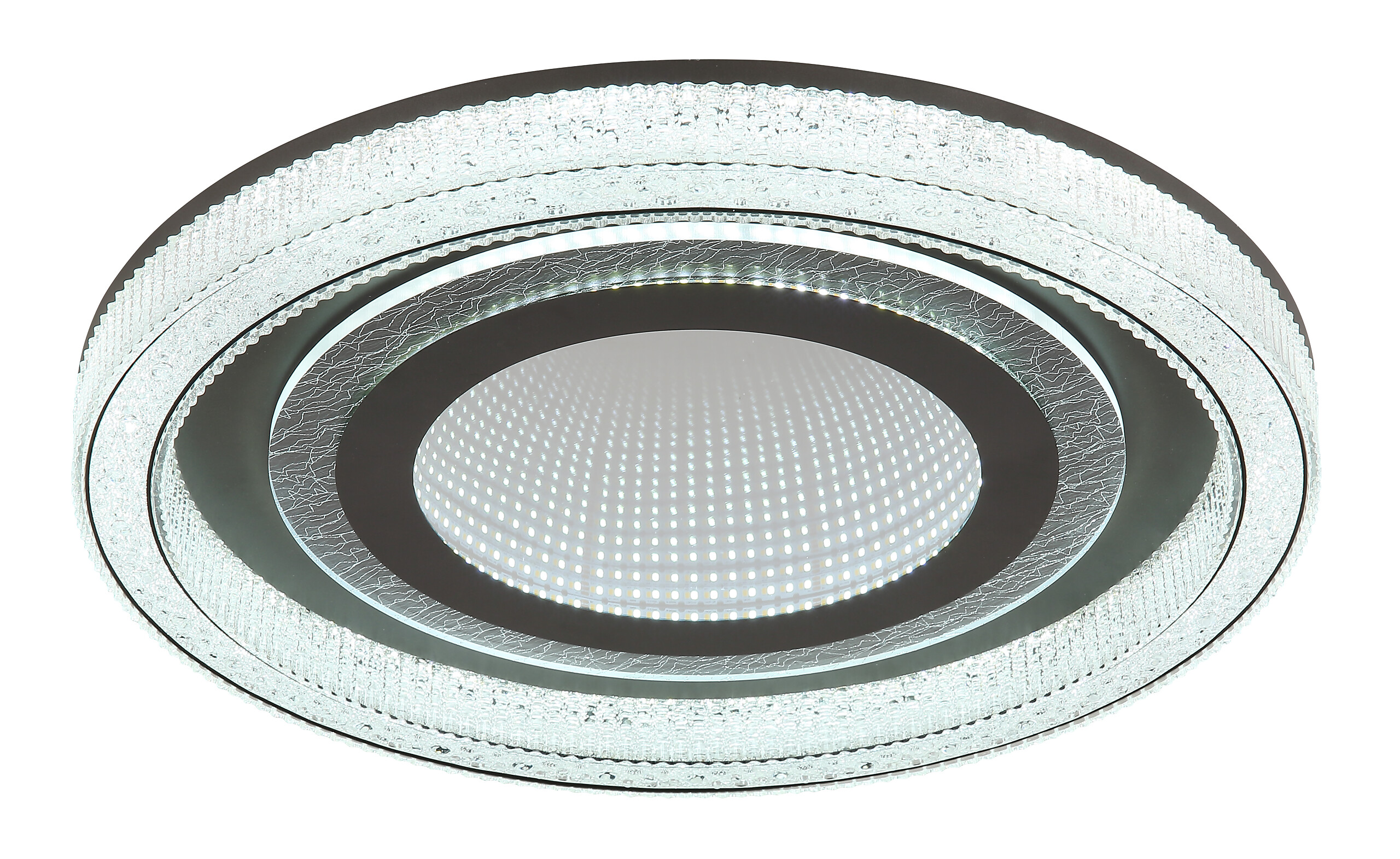 GLOBO Deckenleuchte klar mattschwarz Acryl Metall H/D: ca. 7x48 cm 1 Brennstellen