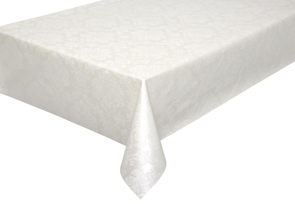 Polyline Abwaschbarer Tischbelag Ornament weiß B: ca. 140 cm