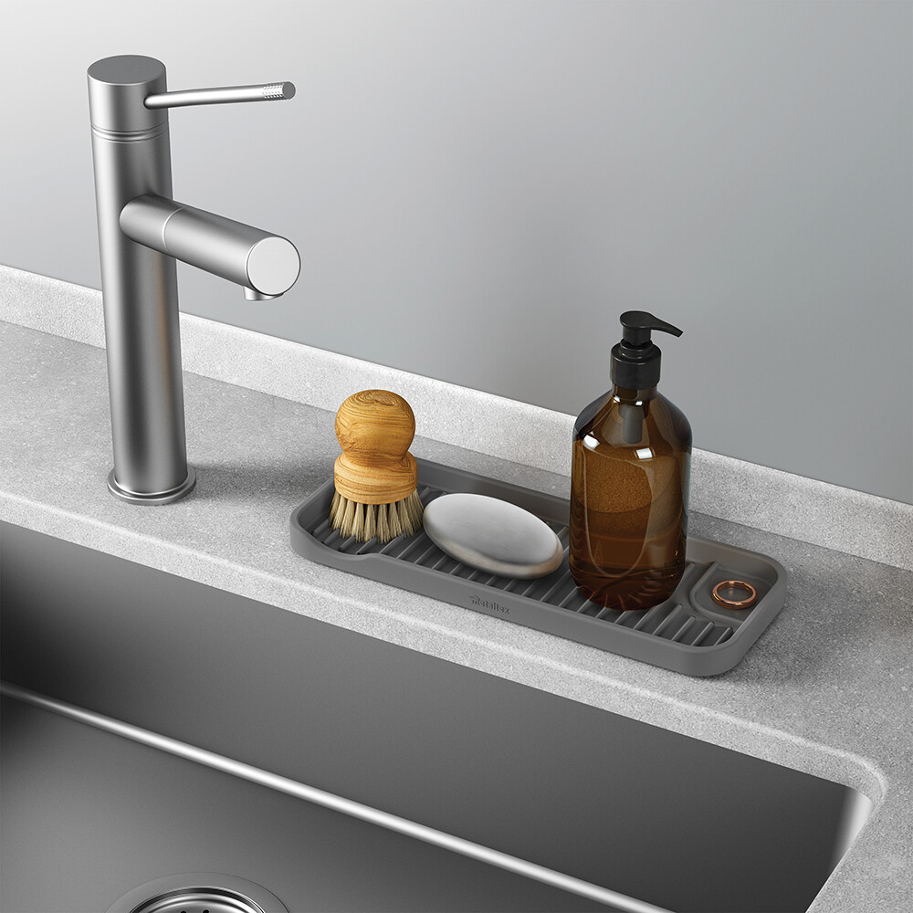 Metaltex Haushaltshelfer grau Silikon B/H/L: ca. 9x27x1,2 cm