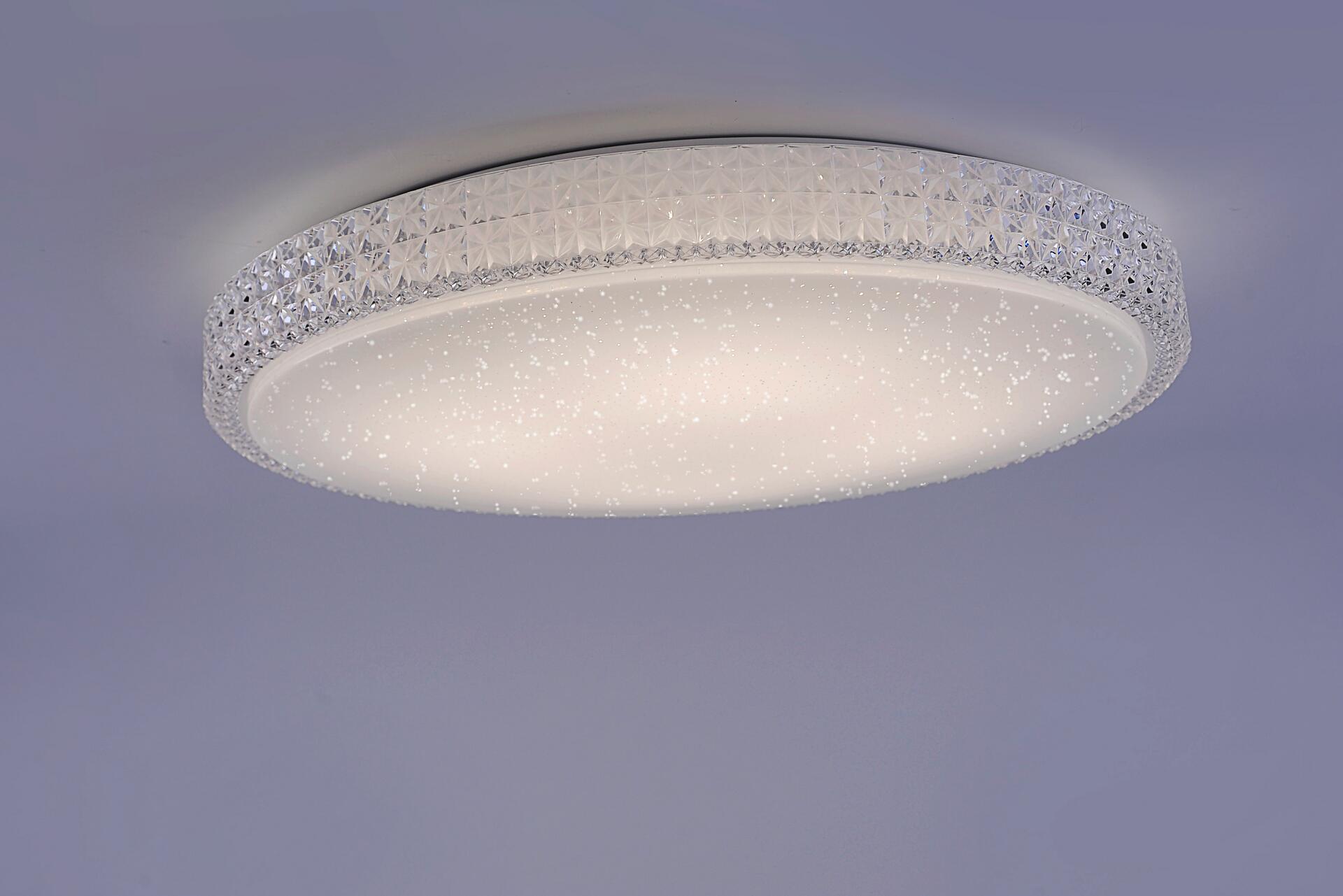 Just Light Deckenleuchte Frida klar Acryl Metall H/D: ca. 11x60 cm