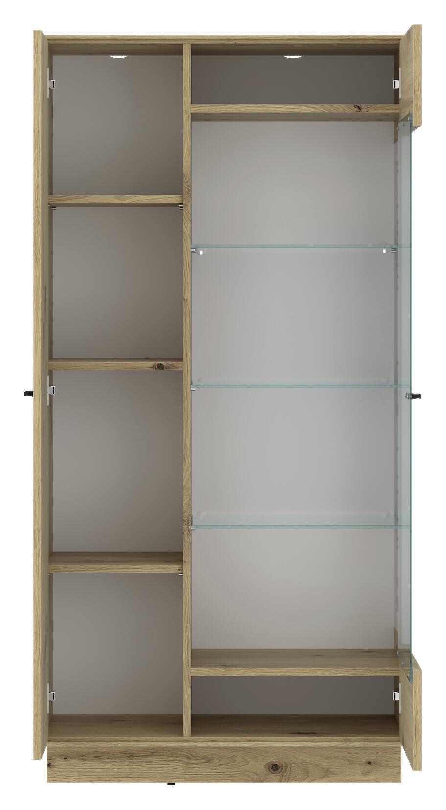 Standvitrine Covelo Eiche Artisan Oak Nachbildung weiß B/H/T: ca. 75x150x40 cm Standvitrine Covelo Eiche Artisan Oak Nachbildung weiß B/H/T: ca. 75x150x40 cm