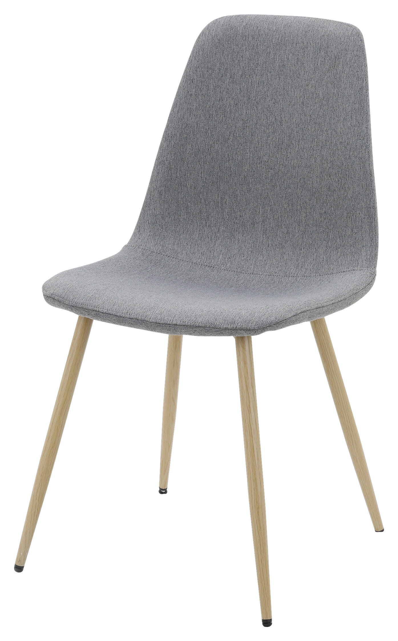 Stuhl Pia grau buche Microfaser Metall