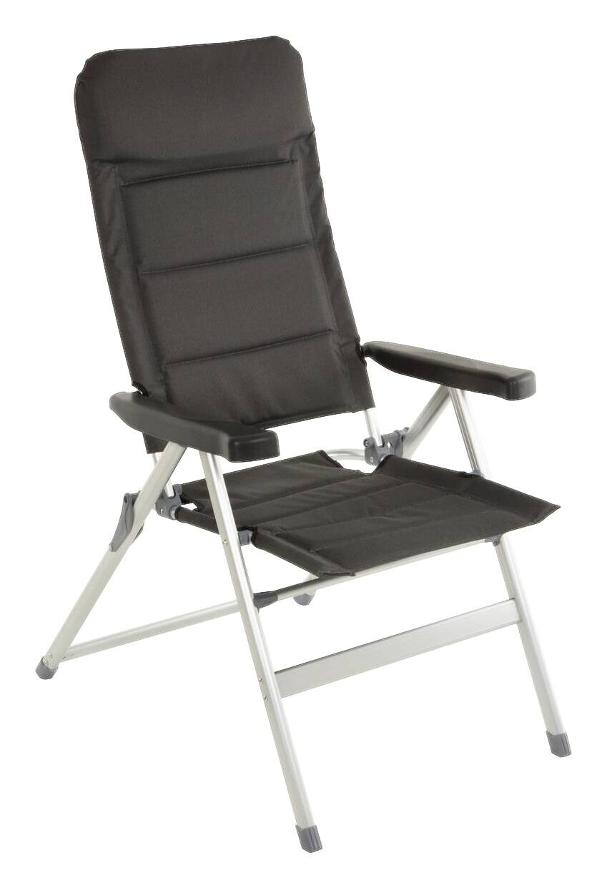 VCM Garten-Klappstuhl schwarz Polyester B/H/T: ca. 63x122x58 cm