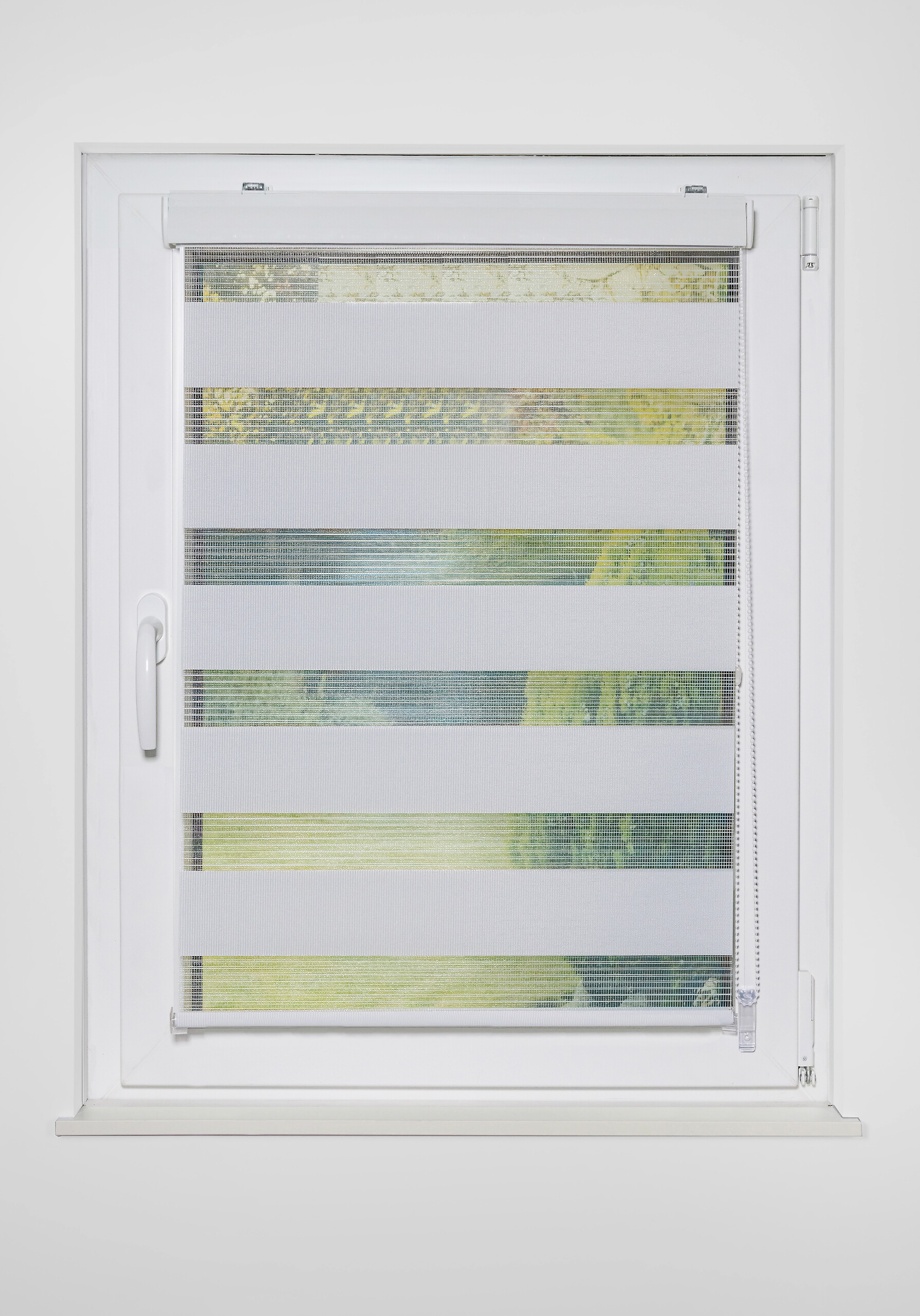 Doppelrollo mit Blende weiß B/L: ca. 60x160 cm