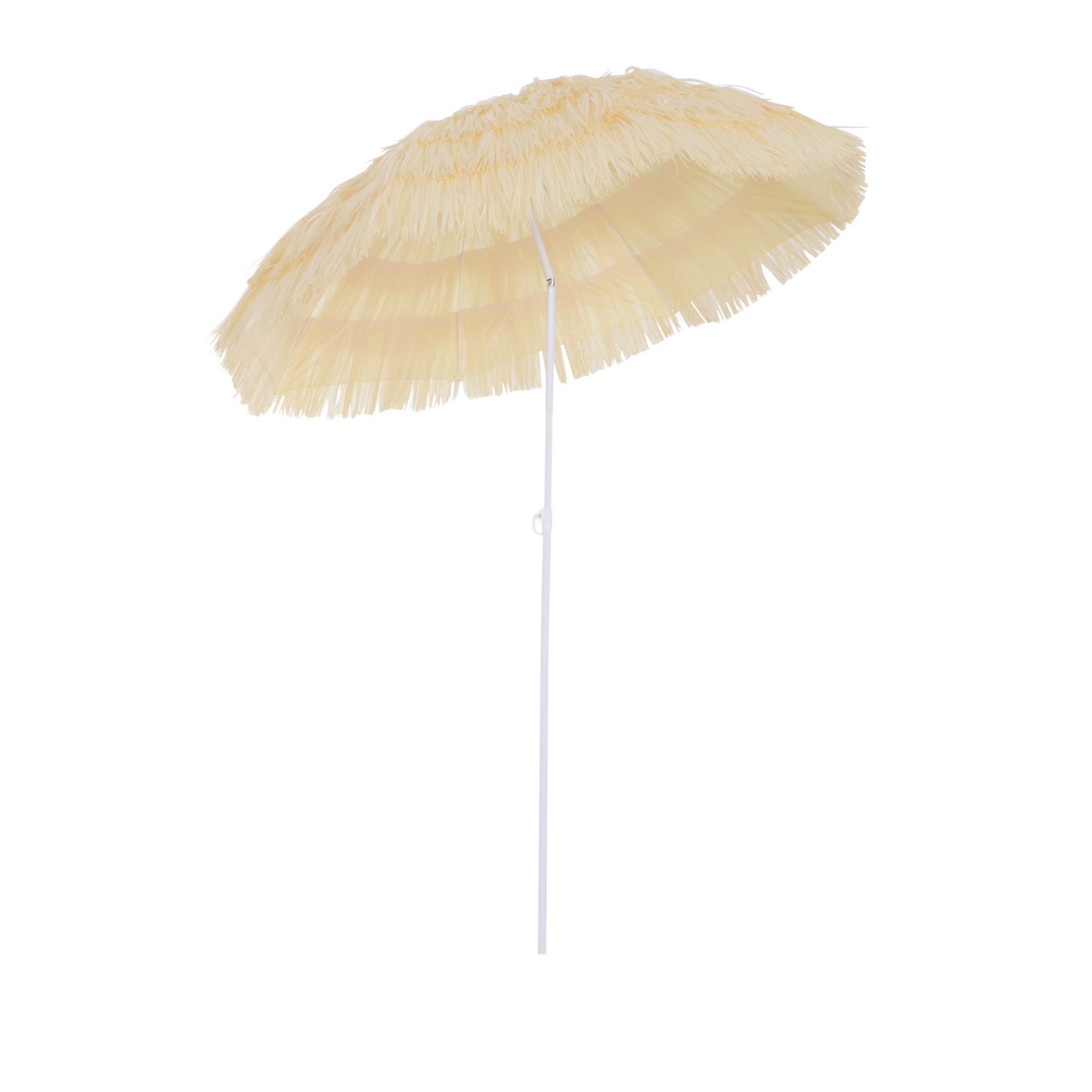 Outsunny Hawaiischirm beige Stahl H/D: ca. 190x160 cm