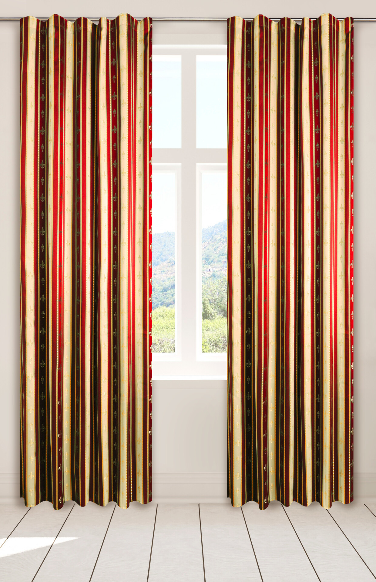 POCOline Dekovorhang Classic rot B/L: ca. 140x245 cm