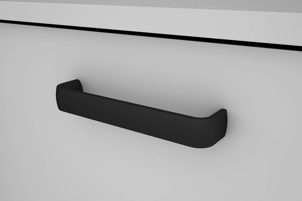 Sideboard FARO weiß schwarz B/H/T: ca. 140x84x40 cm