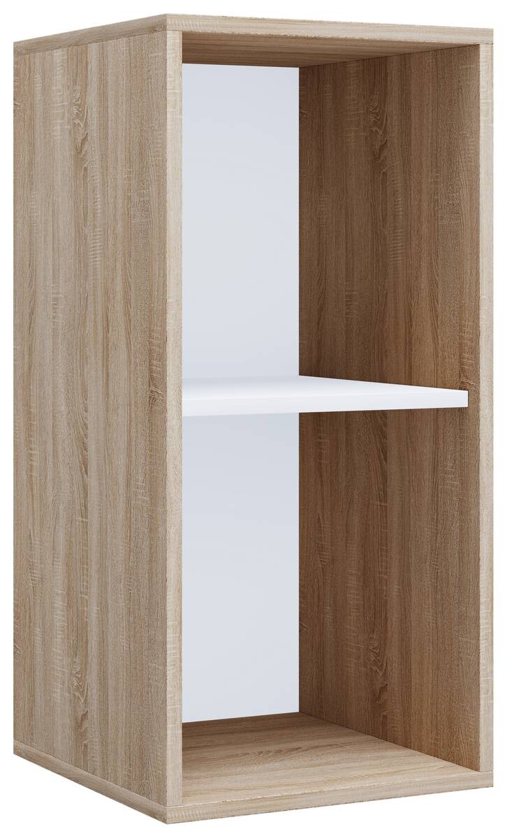 Regal Lona I Eiche Sonoma Nachbildung weiß B/H/T: ca. 35x74x37 cm