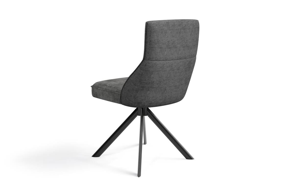 Stuhl CALIFORNIA 2er-Set anthrazit Webstoff B/H/T: ca. 50x89x56 cm