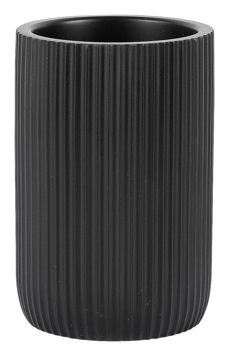Zahnputzbecher Samos schwarz Polyresin Zahnputzbecher Samos schwarz Polyresin