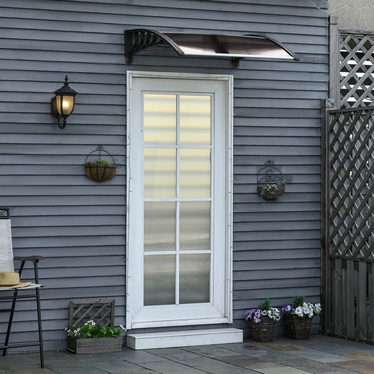 Outsunny Pultvordach braun B/H/L: ca. 96,5x27x103 cm