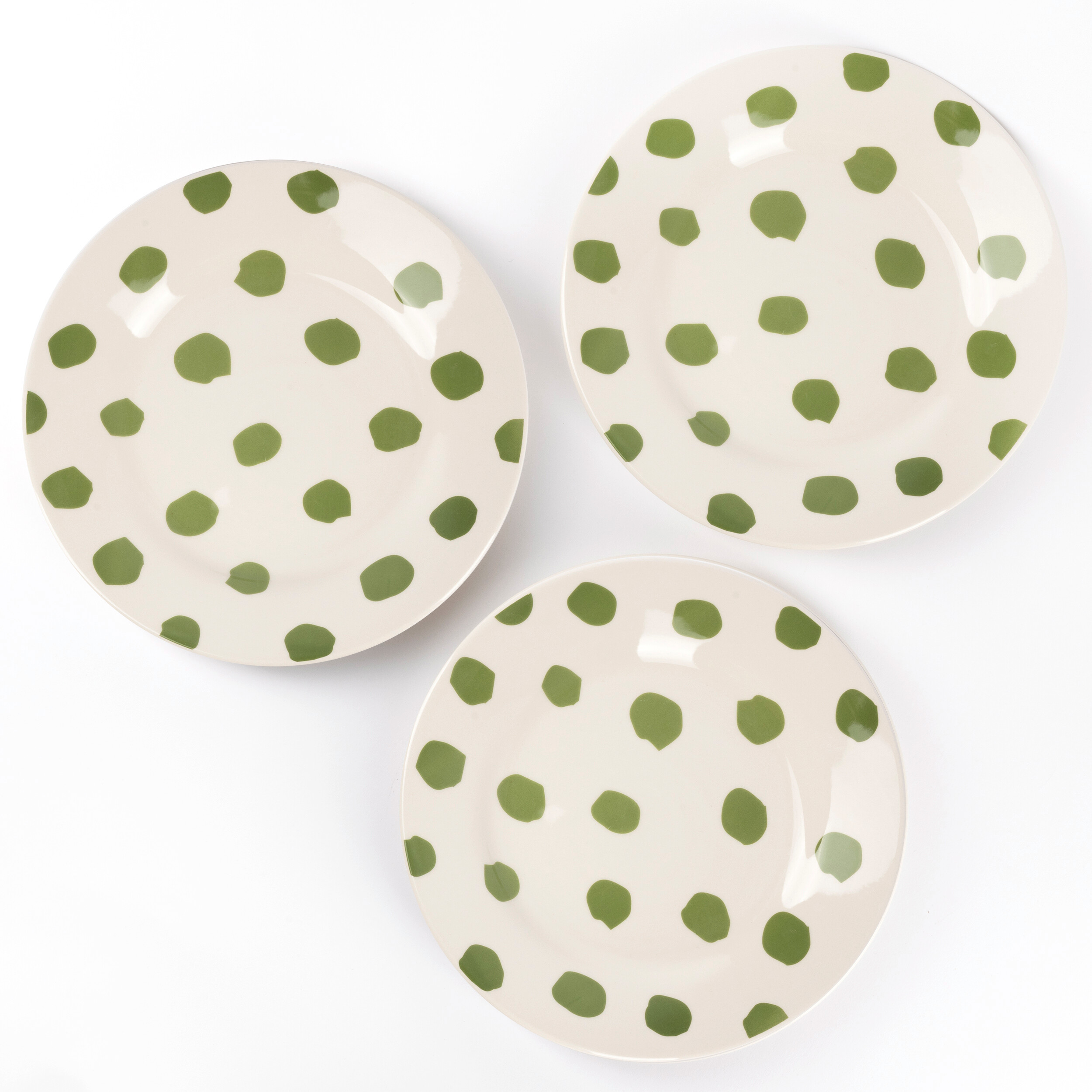 CASA SAMANTHA Teller SABOR grün Steinzeug 3 tlg.