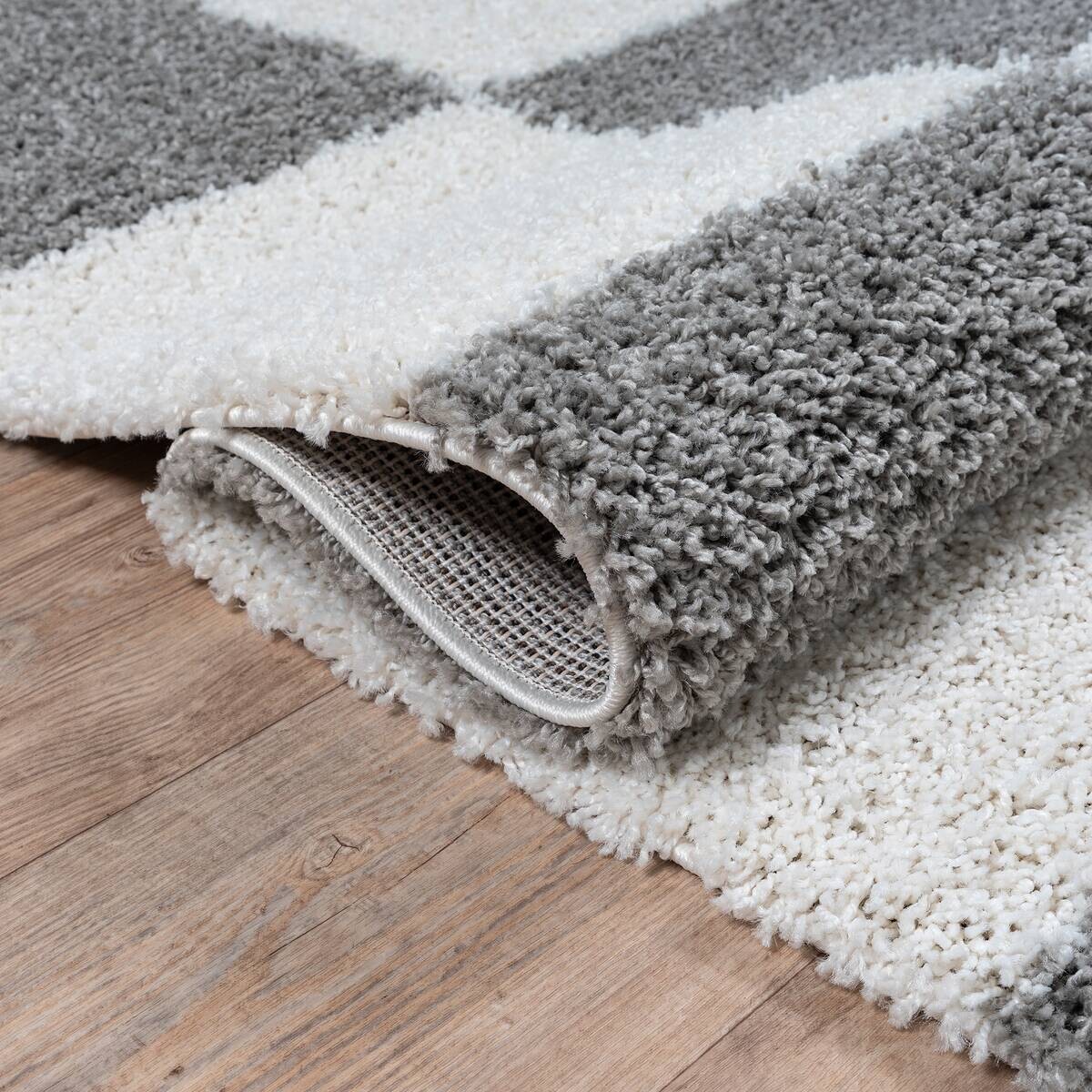 Sanat Hochflorteppich MILANO hellgrau D: ca. 120 cm