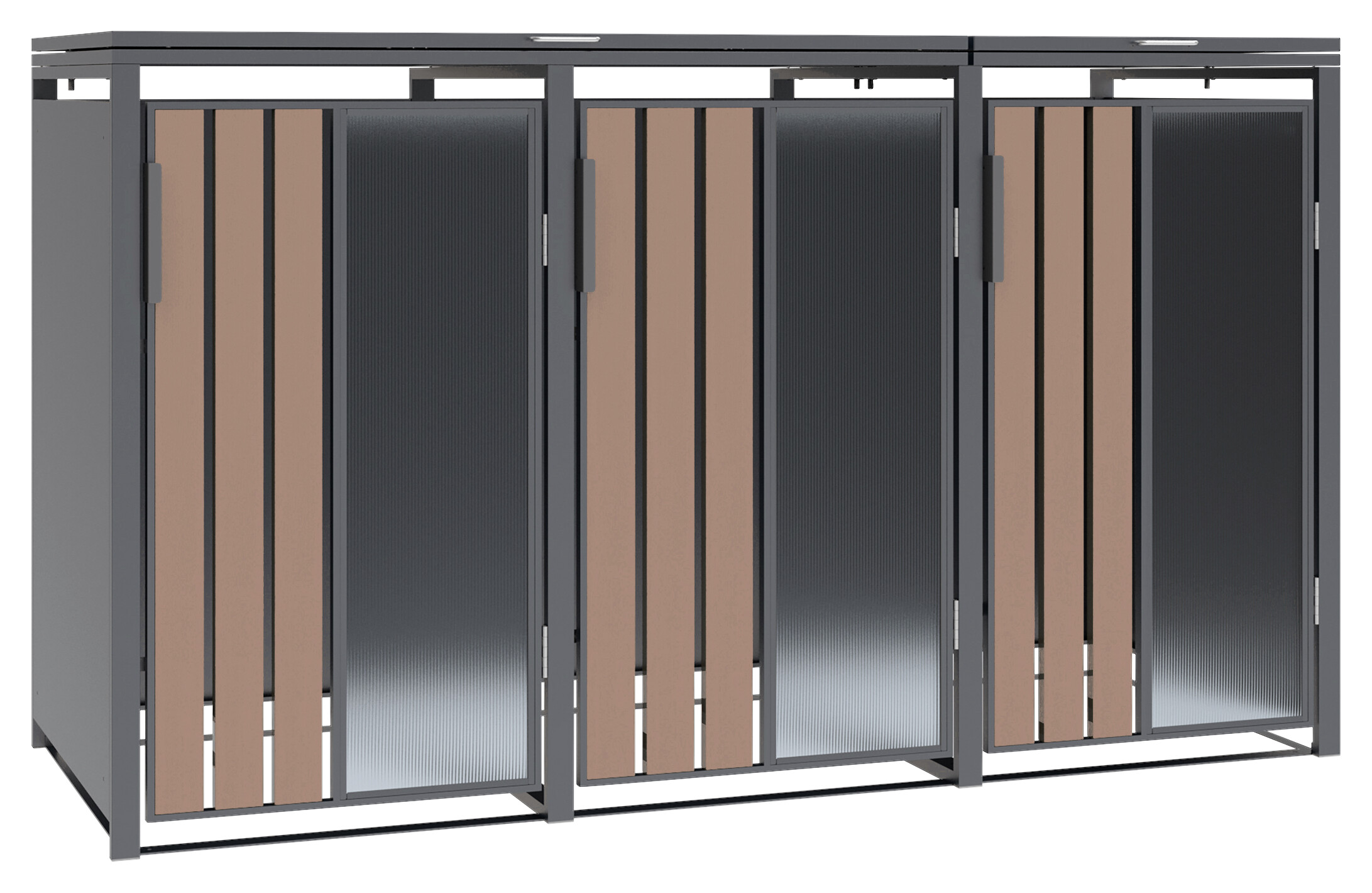 Westmann Mülltonnenbox Status anthrazit B/H/L: ca. 198x116x80 cm
