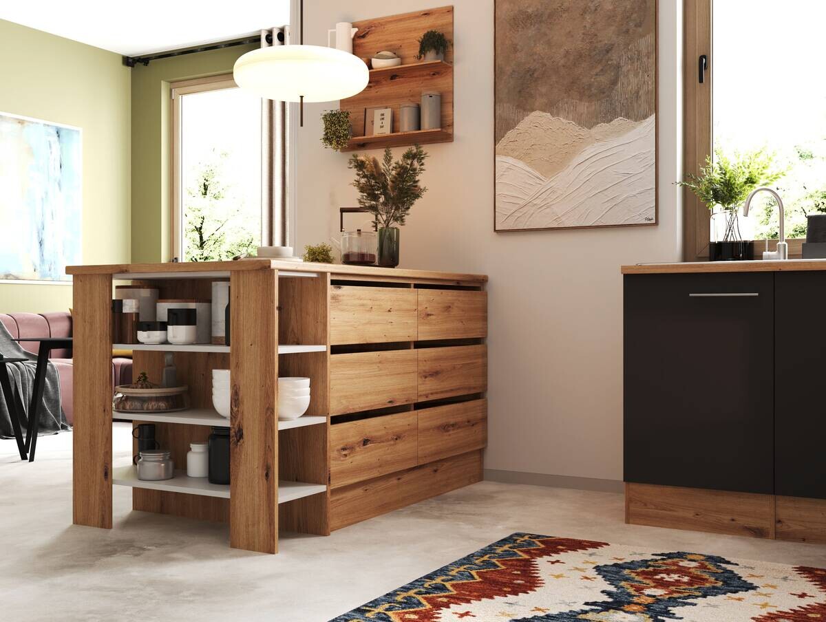 Respekta Winkelküche Hilde grau matt B/H/T: ca. 310x205x172 cm