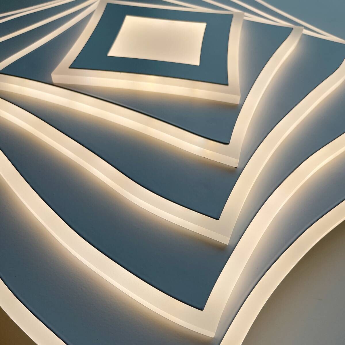 Fischer & Honsel LED-Deckenleuchte 21230 weiß Acryl B/H/T: ca. 50x7,6x50 cm 1 Brennstellen