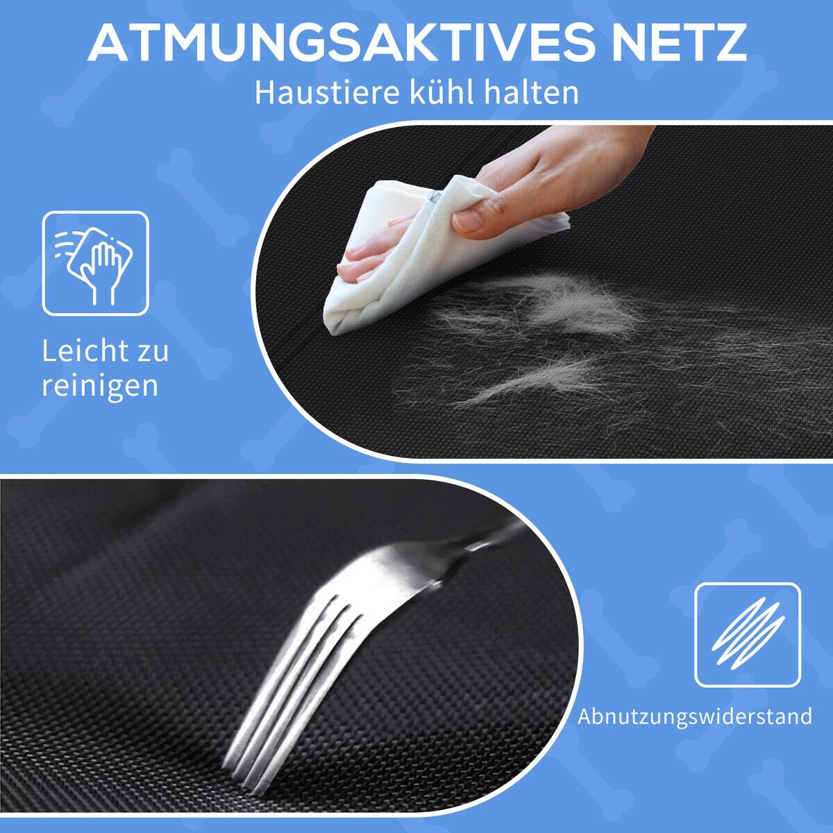 PawHut Hundeliege schwarz Stahl B/H/L: ca. 69x29x91 cm