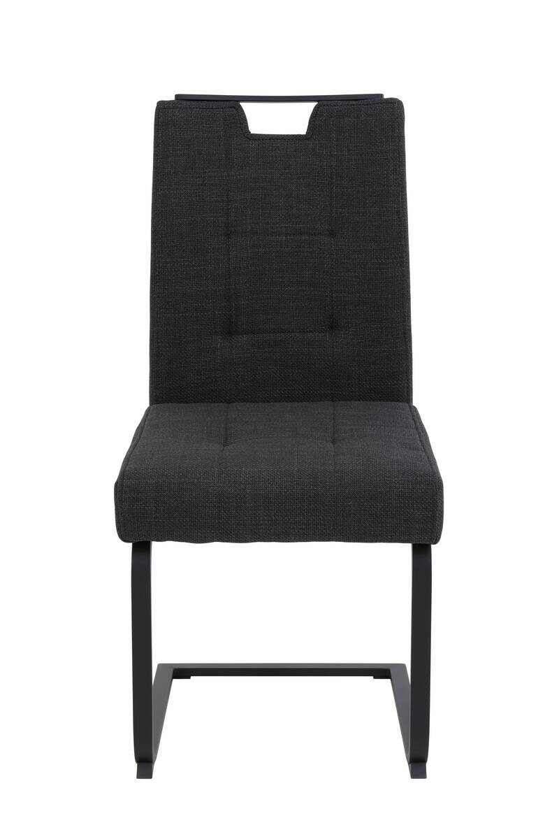 Schwingstuhl Wien anthrazit schwarz Microfaser Metall