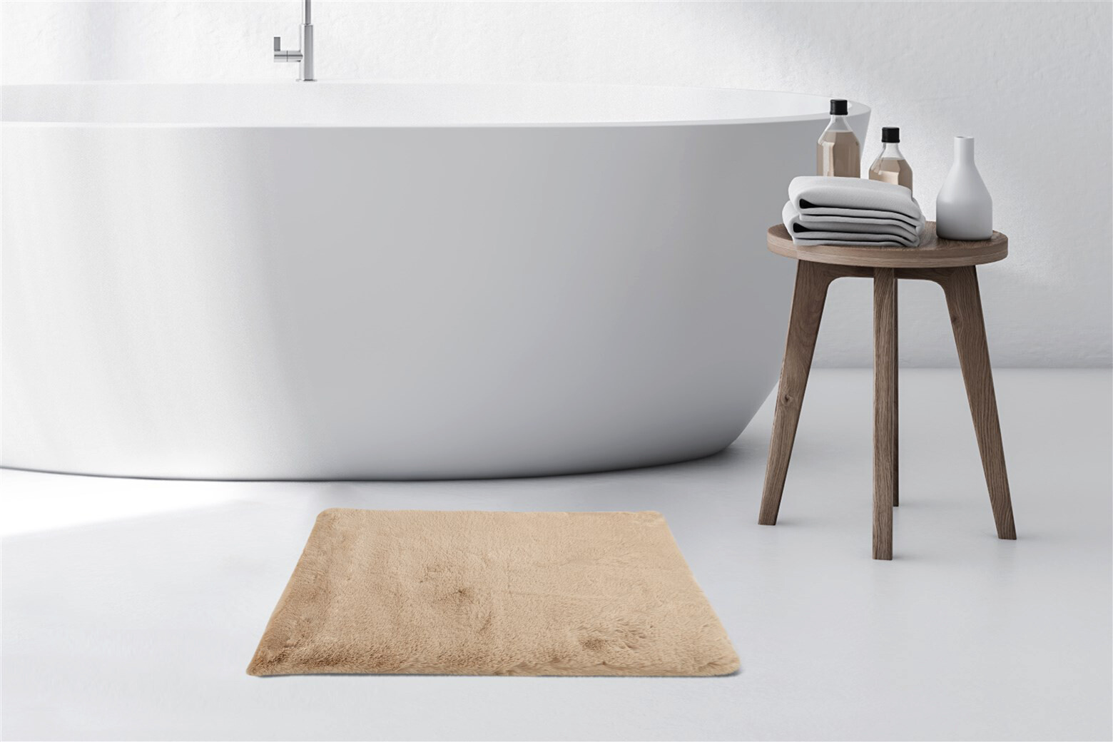 Kayoom Hochflorteppich Badematte Rabbit 425 beige B/H/L: ca. 65x3,5x100 cm Kayoom Hochflorteppich Badematte Rabbit 425 beige B/H/L: ca. 65x3,5x100 cm