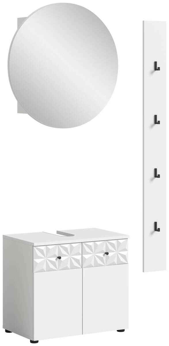 Badezimmer-Set Prisma weiß B/H/T: ca. 91x187x37 cm