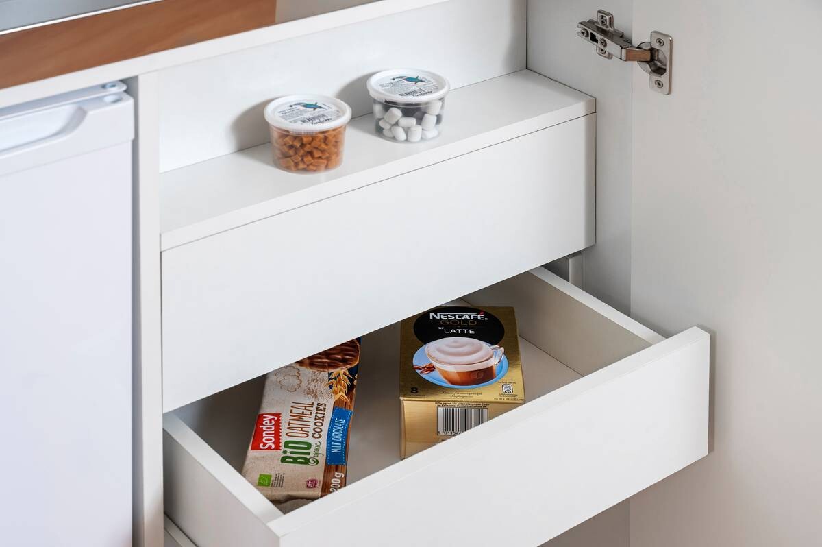 Respekta Schrankküche Economy schwarz matt B/H/T: ca. 104x193x67 cm