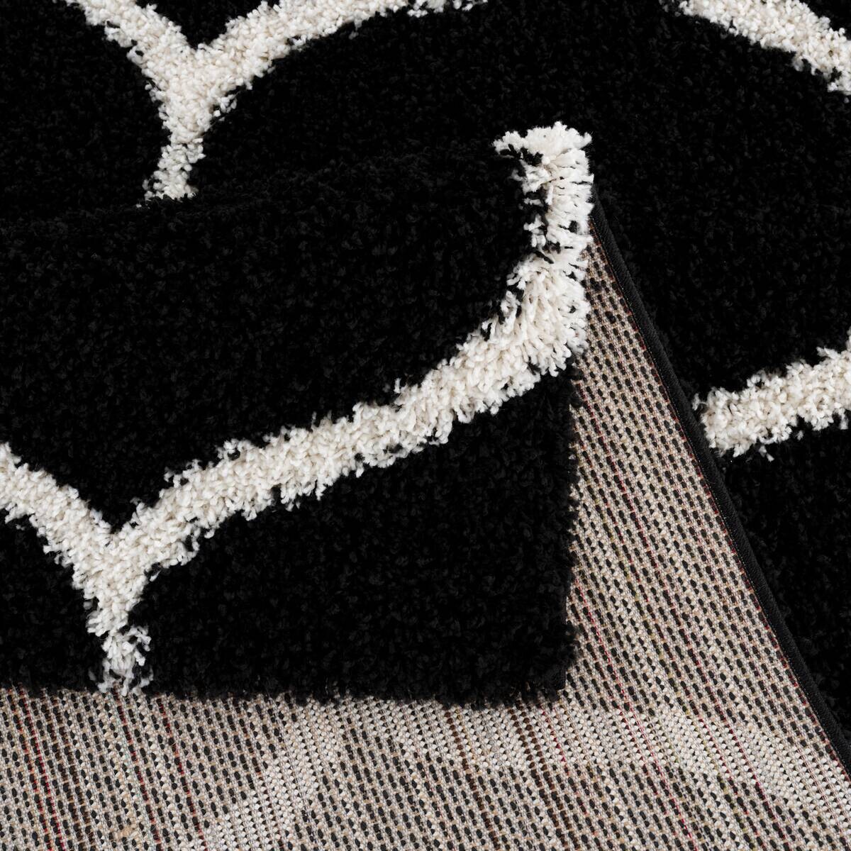 Sanat Hochflorteppich MADRID schwarz B/L: ca. 200x290 cm