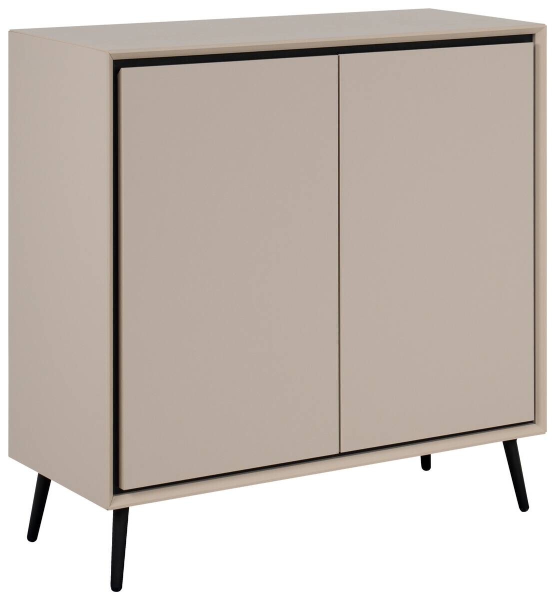 Kommode Arona sand schwarz B/H/T: ca. 90x90x38 cm