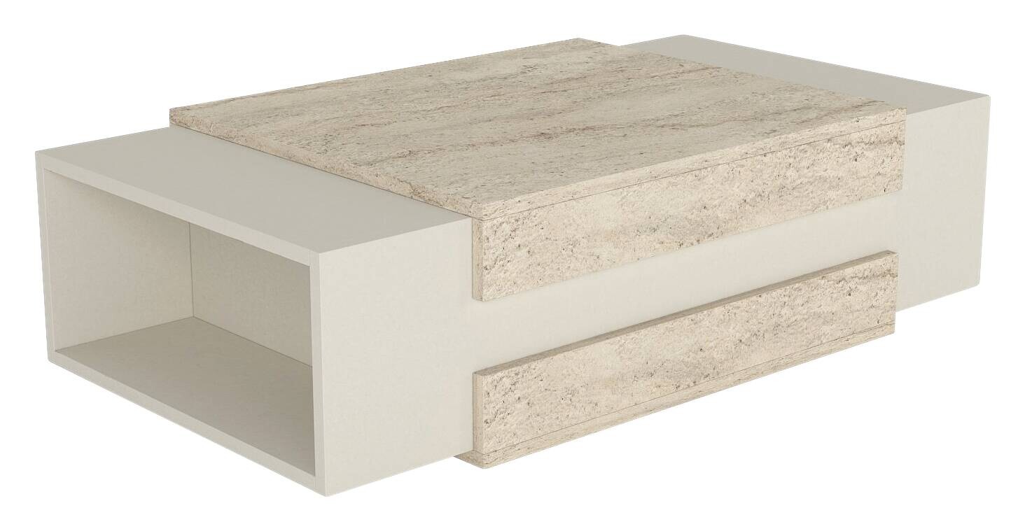 moebel17 Couchtisch Nora beige granit Spanplatte B/H/T: ca. 110x57x31 cm
