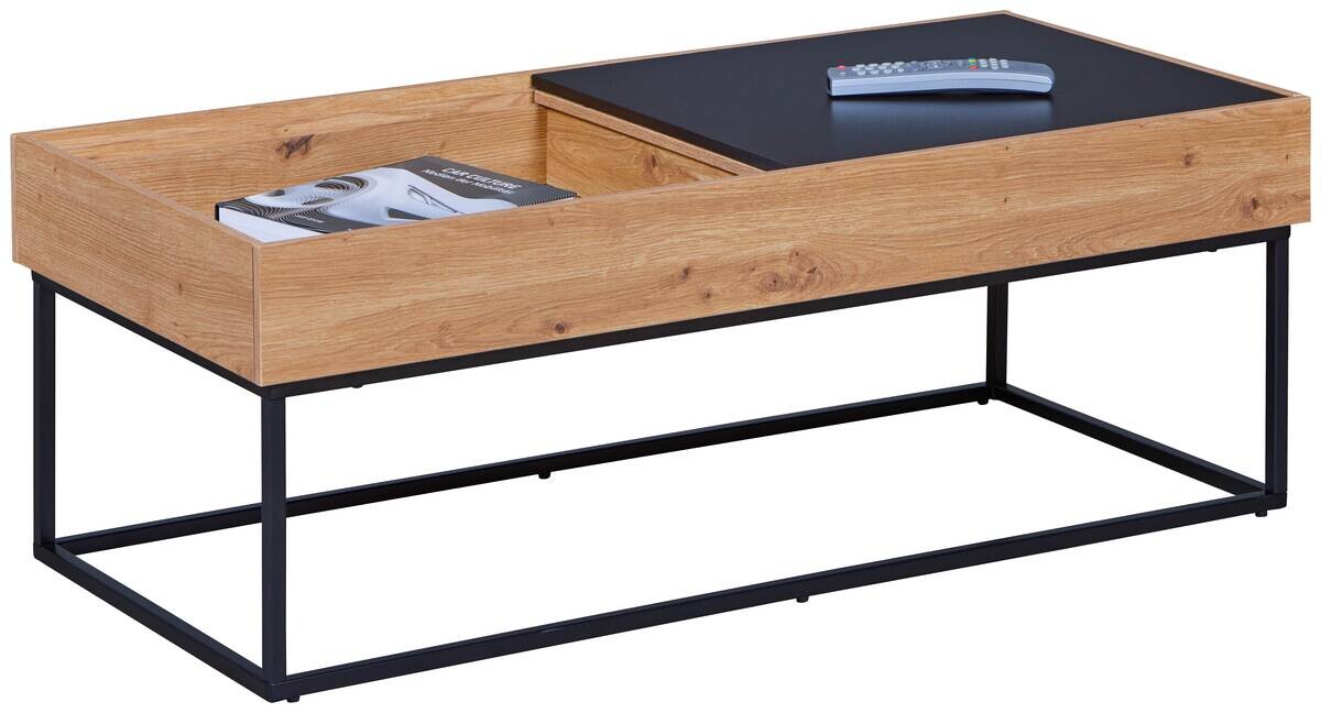 Inter Link Couchtisch Filora Eiche Holz B/H/L: ca. 50x40x110 cm