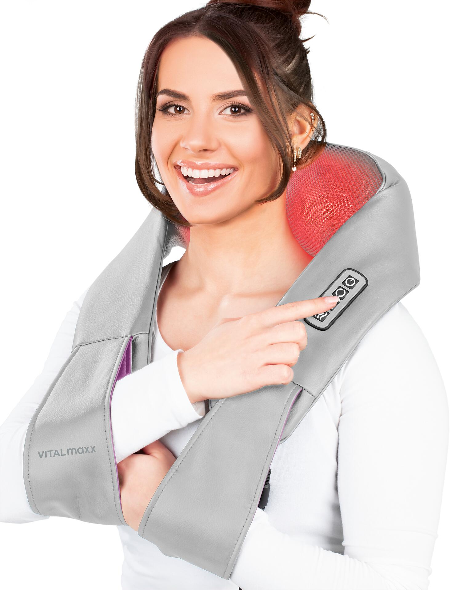 CLEANmaxx Shiatsu-Massagegerät grau lila