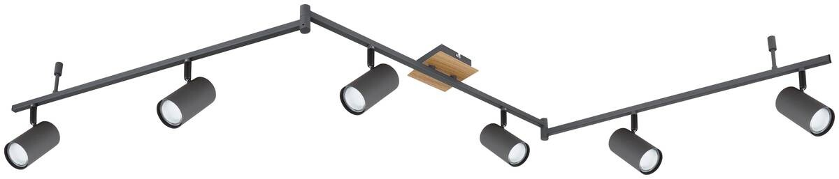 GLOBO Strahler 57910-6G Robby Graphit Metall B/H/L: ca. 10x18,5x180 cm GU10 6 Brennstellen