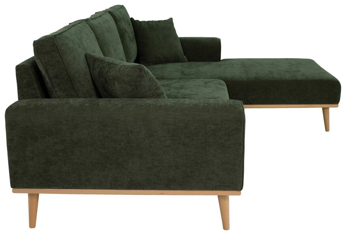 Ecksofa grün Microfaser B/H/T: ca. 259x90x191 cm