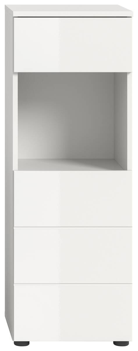 Badhochschrank VIRA weiß weiß Hochglanz B/H/T: ca. 38x106x34 cm