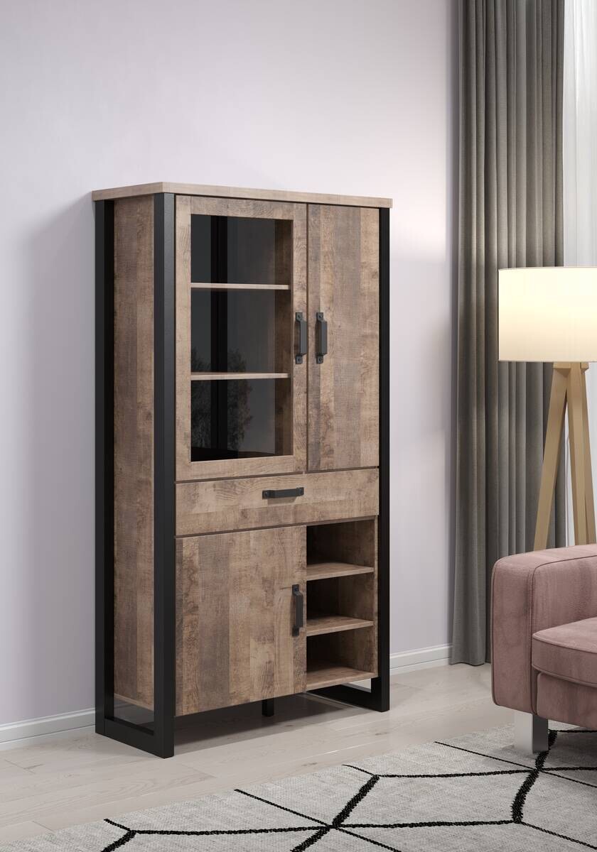 Stauraumelement Emile Eiche Tabak Nachbildung B/H/T: ca. 106x195x45 cm