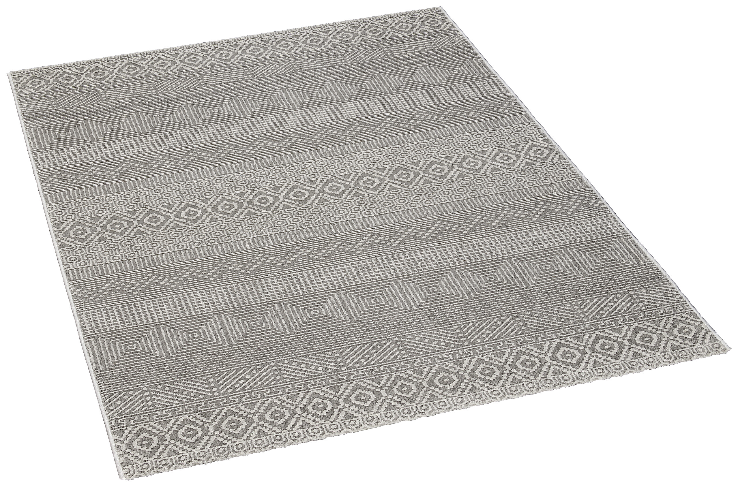 Webteppich Leonie grau B/L: ca. 120x170 cm