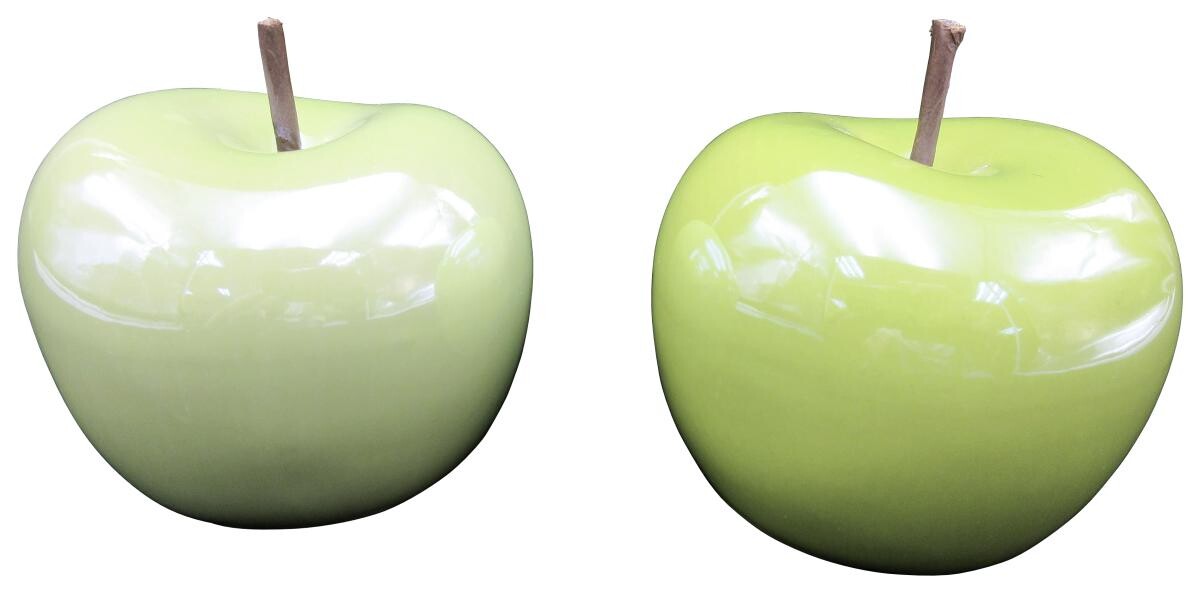 POCOline Deko-Apfel grün Steingut B/H/L: ca. 8x10x8 cm