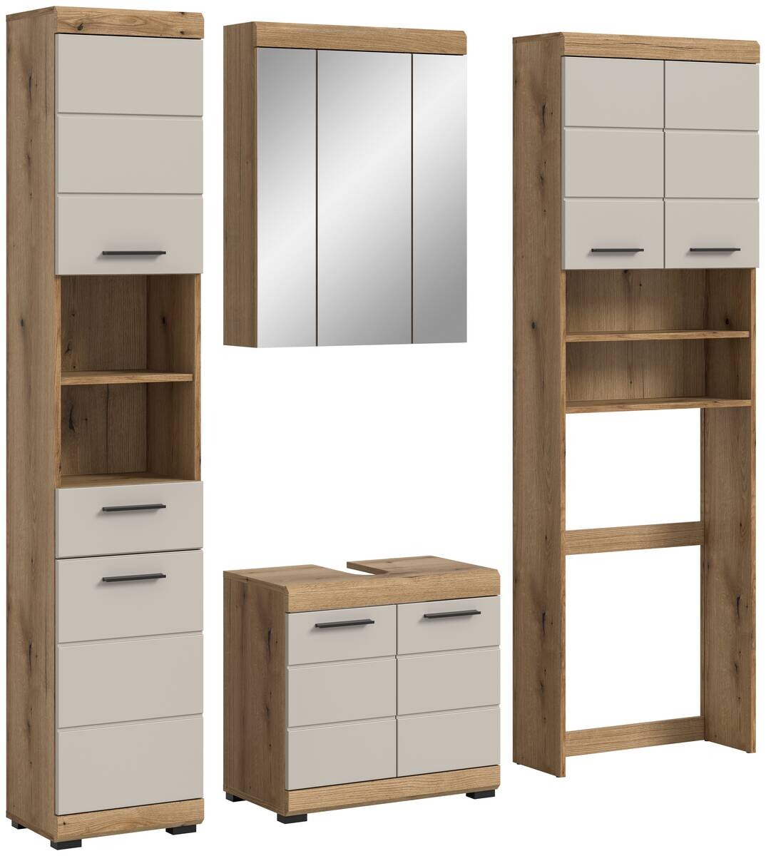 Badezimmer-Set Scout Evoke Oak Nachbildung Kaschmirgrau Nachbildung B/H/T: ca. 190x191x34 cm