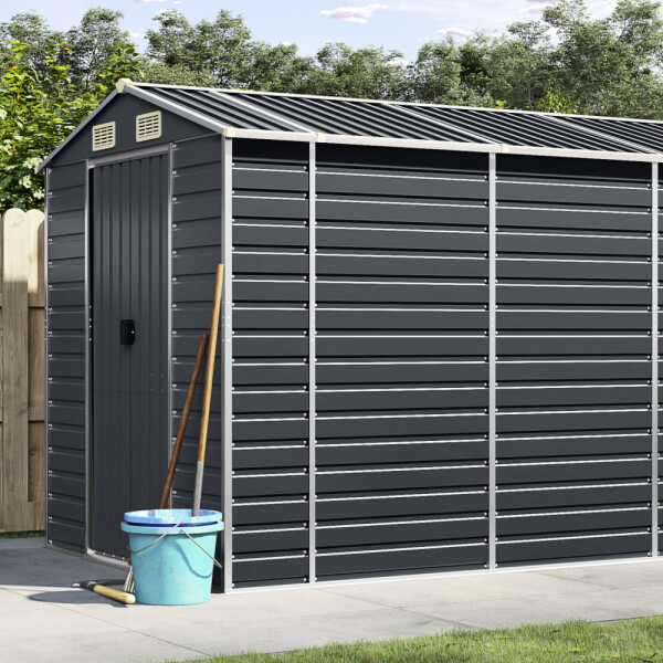 vidaXL Gartenhaus anthrazit B/H/T: ca. 191x198x470 cm