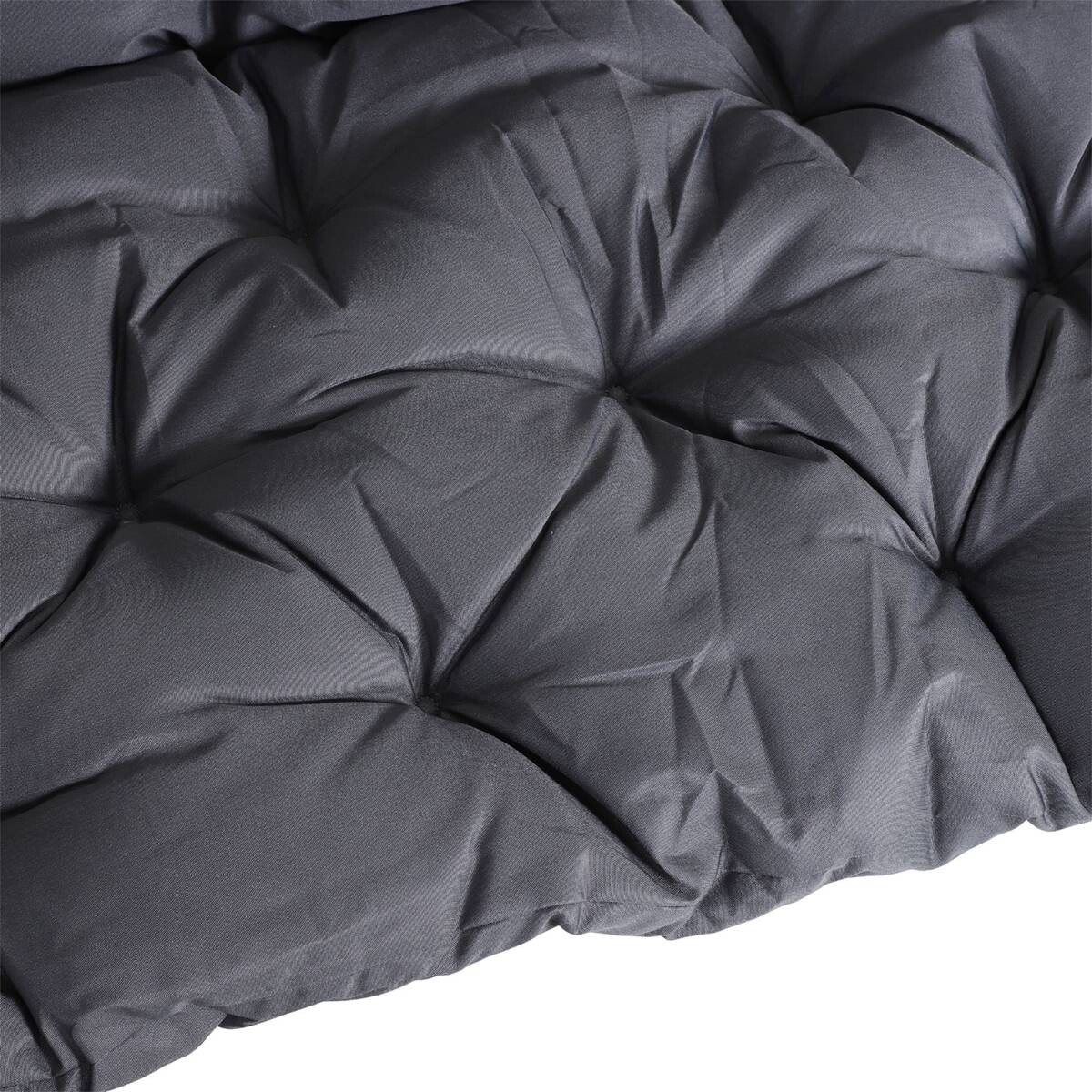 Outsunny Bankauflage dunkelgrau Baumwolle B/H/L: ca. 150x8x98 cm