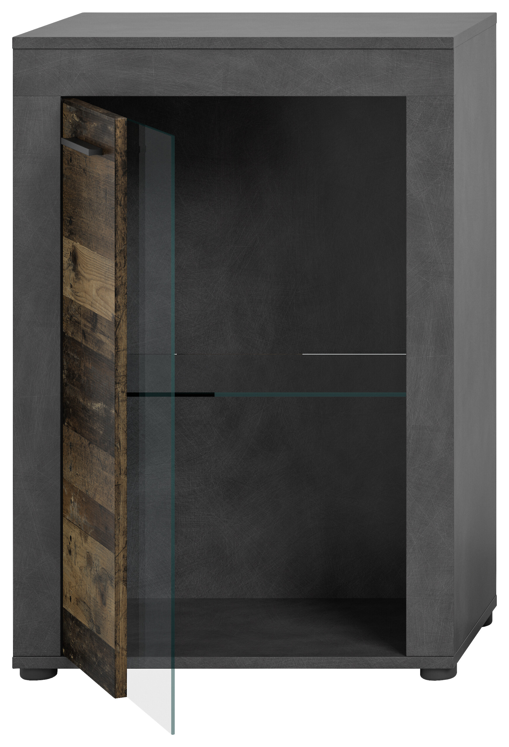 Vitrine Jam Matera Nachbildung Old Wood Nachbildung B/H/T: ca. 86x60x35 cm