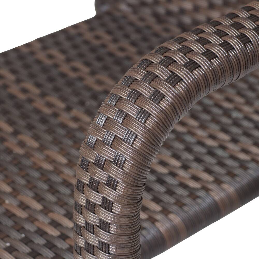 Gardamo Sessel 2er Set MINAS braun Kunststoff B/H/L: ca. 57x85x61 cm