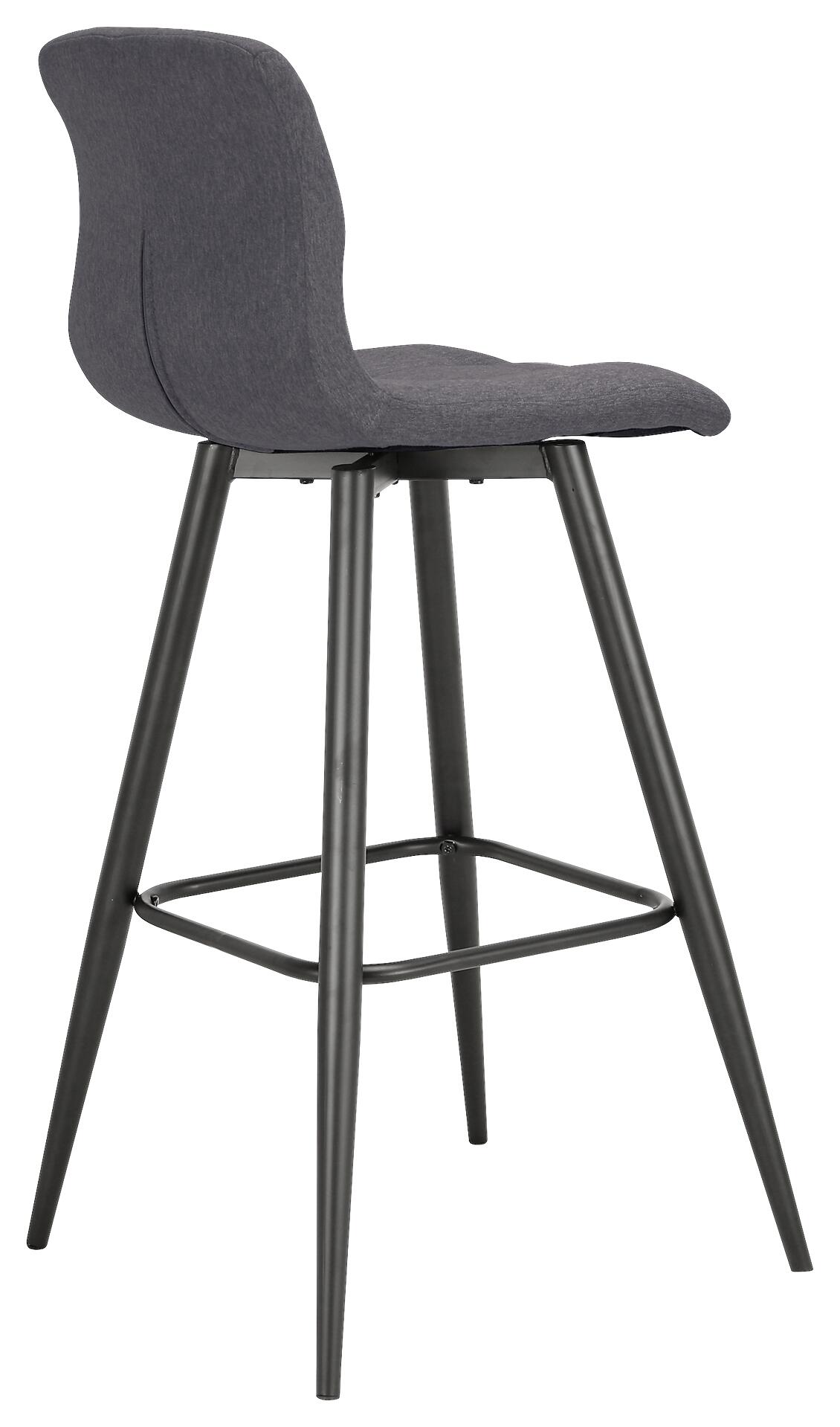 Barhocker SIMONE  2er-Set anthrazit Webstoff B/H/T: ca. 42x103x51 cm