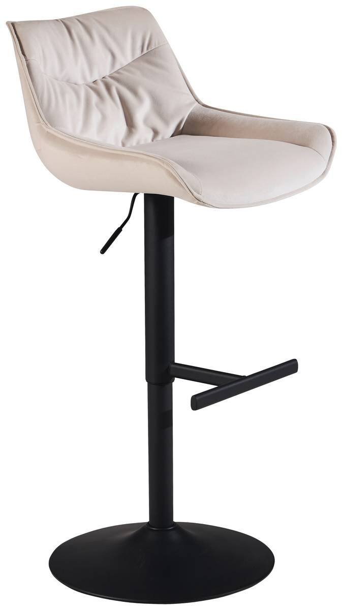 Barhocker beige Samt B/H/T: ca. 45x106x55 cm Barhocker beige Samt B/H/T: ca. 45x106x55 cm