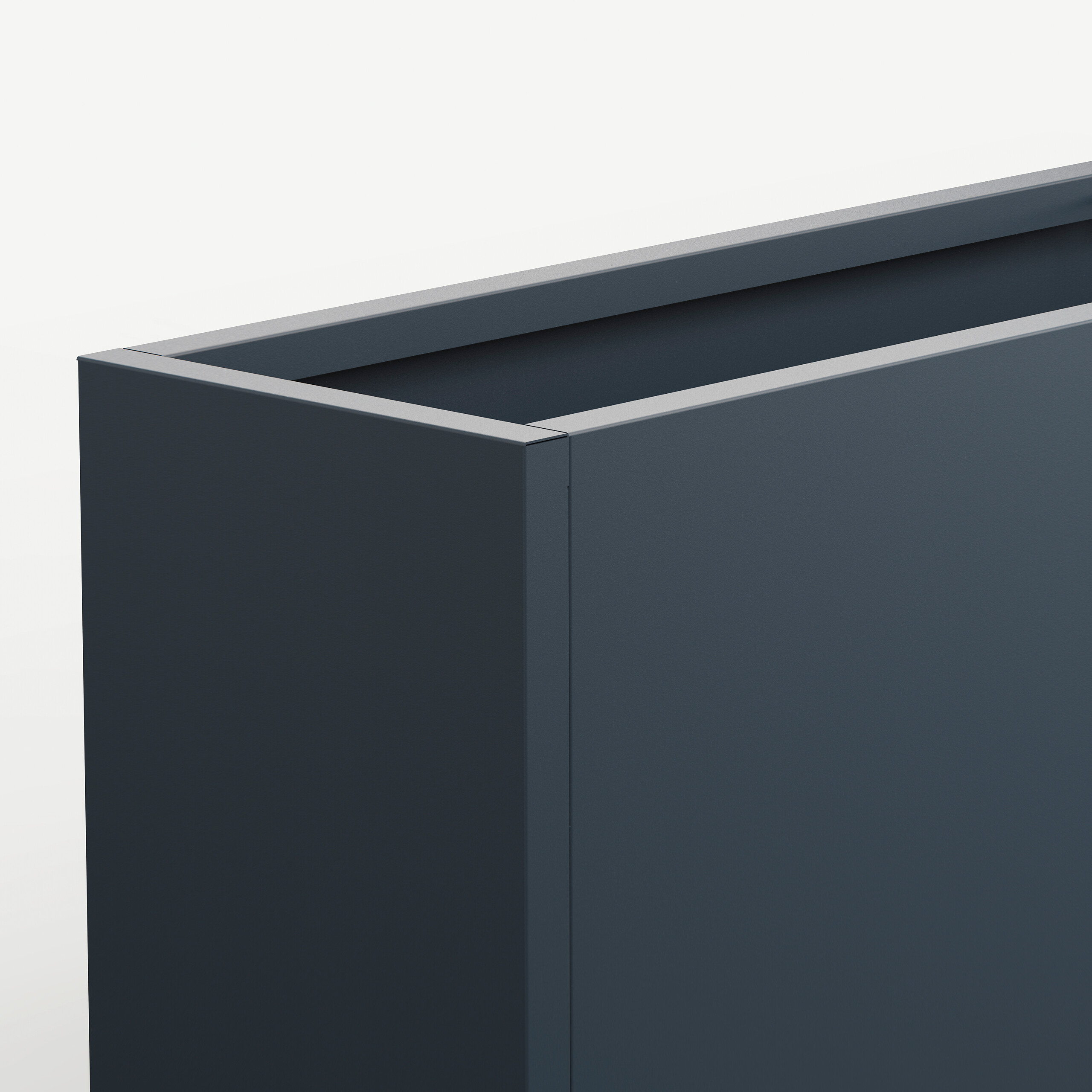 Herstera Garden Pflanzkübel Cube anthrazit Metall B/H/L: ca. 100x50x30 cm