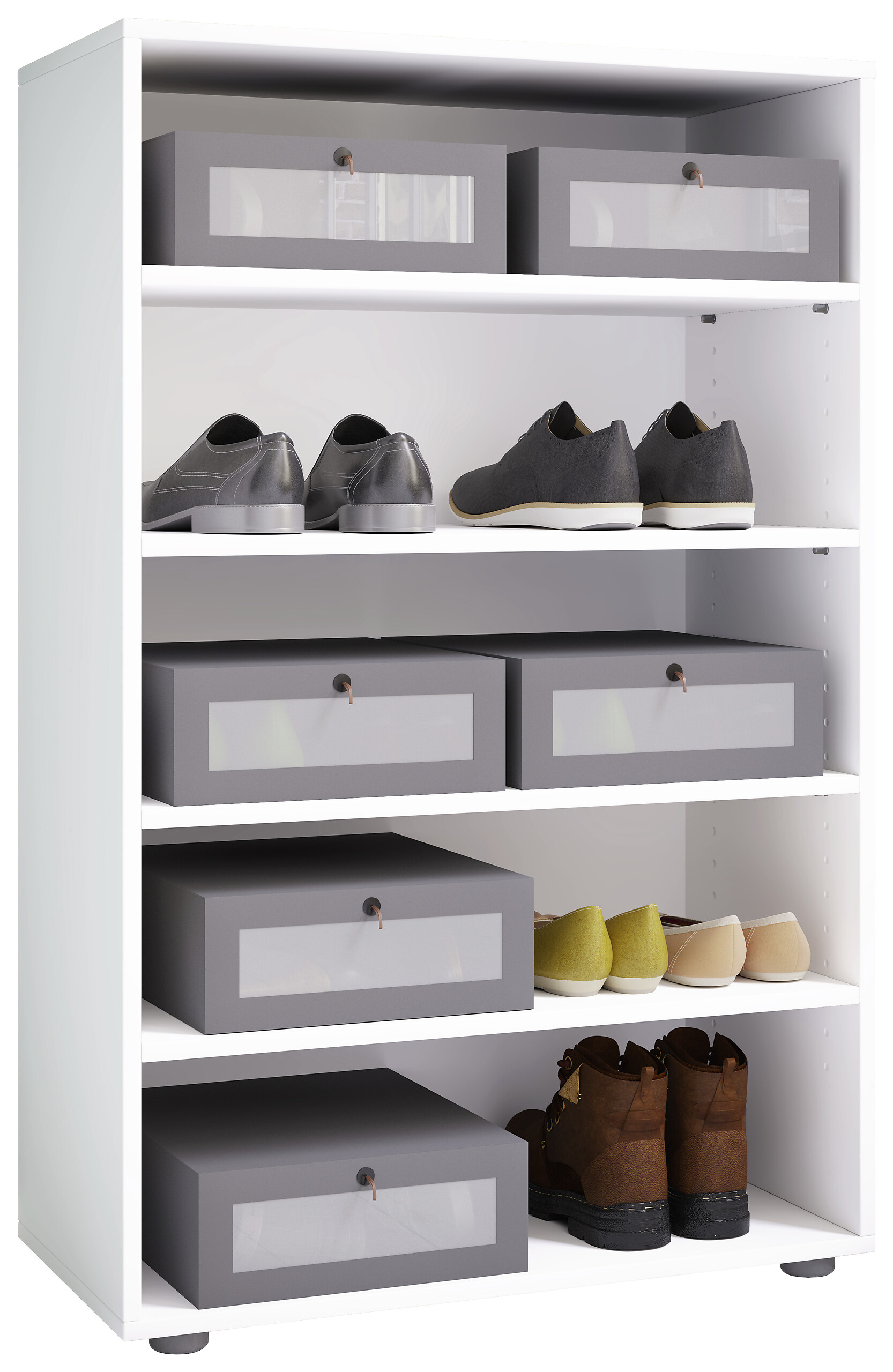 Schuhregal Lona weiß B/H/T: ca. 70x110x37 cm Schuhregal Lona weiß B/H/T: ca. 70x110x37 cm